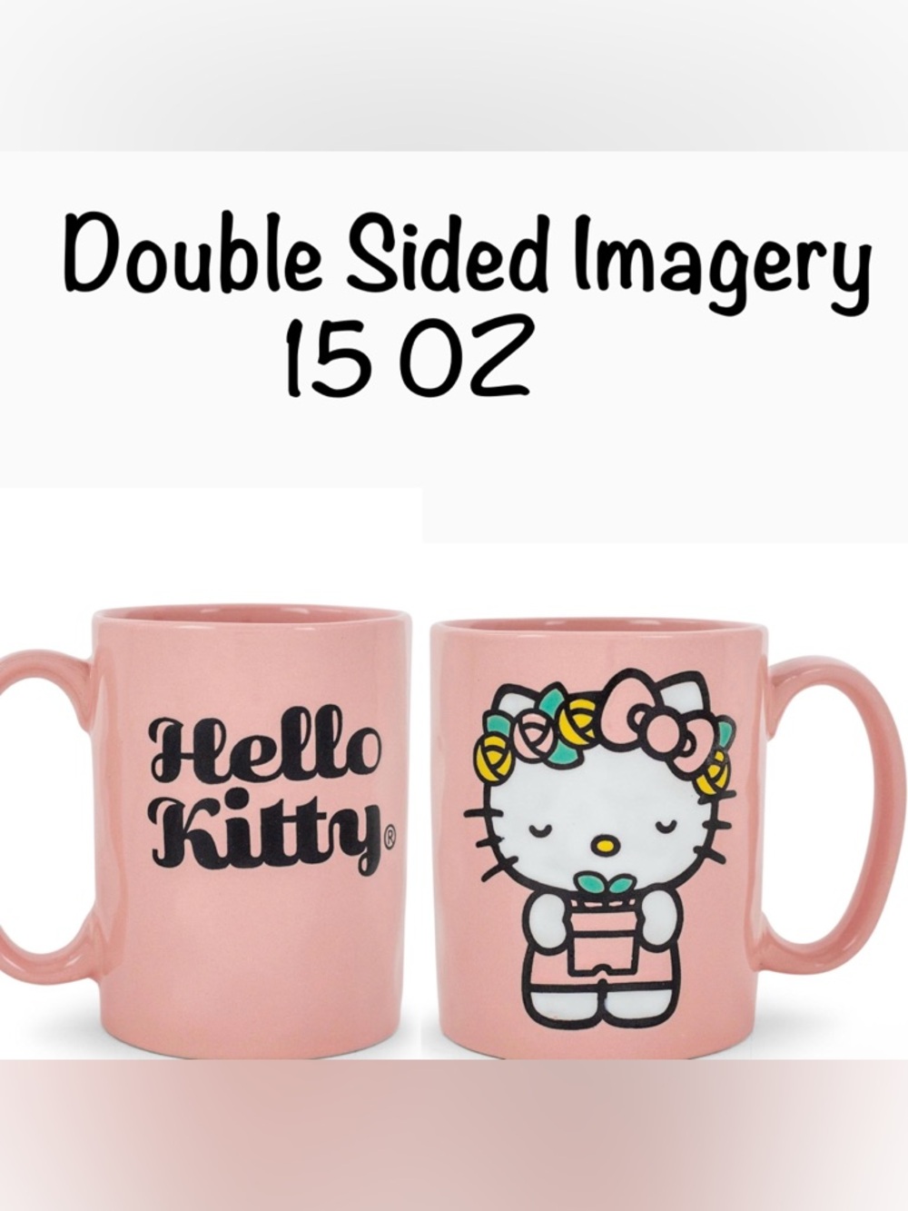 Hello Kitty NWT Double Sided Mug - 15 Oz